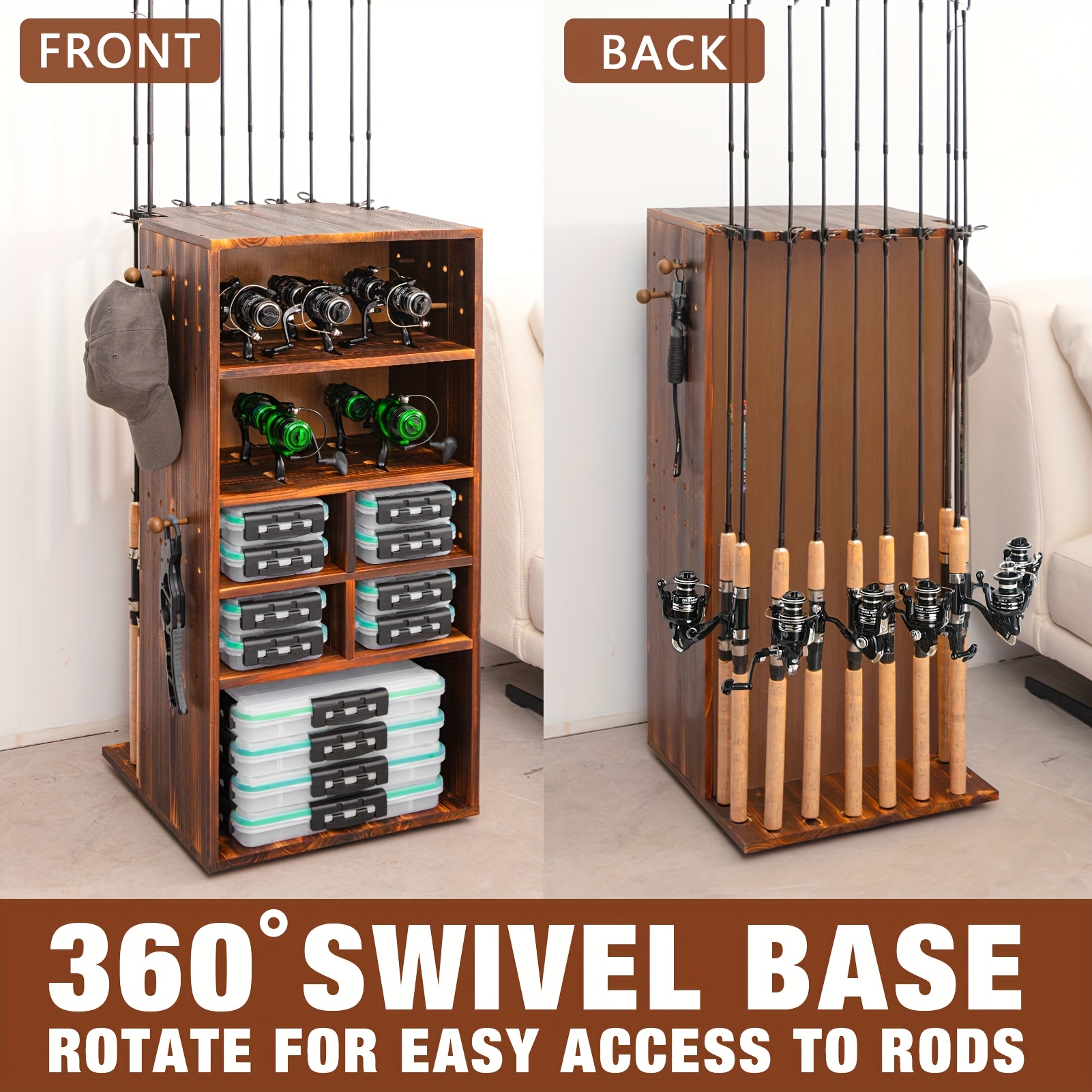 Fishing Equipment Organizer - Ghosthorn Fishing Rod Holders For Garage