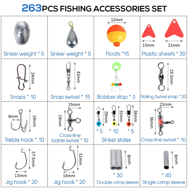 263pcs Outdoor Fishing Accesso – Fishing Equipment Organizer Bewertung und Preis